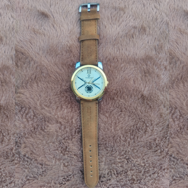 Light Brown 001 Edition – Classic Leather Strap Watch for Men in Pakistan