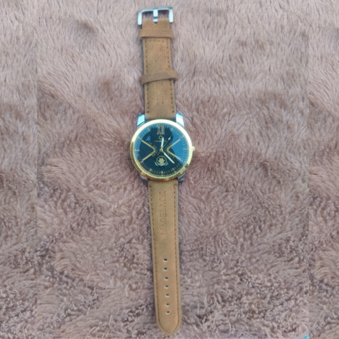 Light Brown 002 Edition – Classic Leather Strap Watch for Men in Pakistan