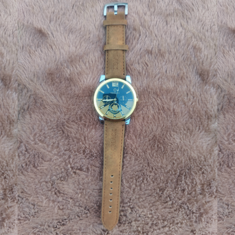 Light Brown 003 Edition – Classic Leather Strap Watch for Men in Pakistan