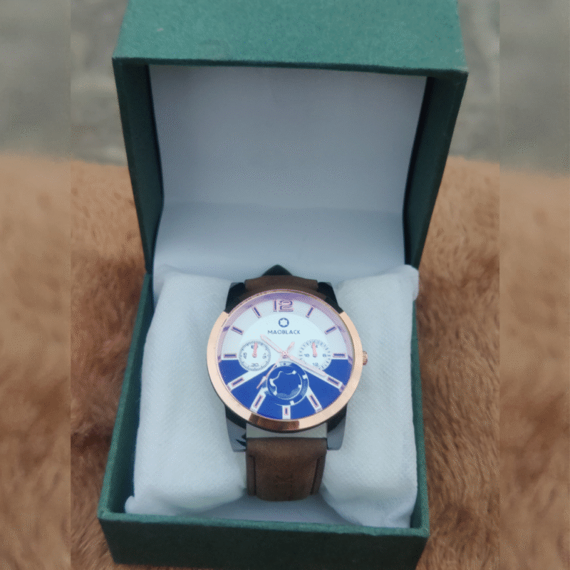 Brown 002 Edition – Classic Leather Strap Watch for Men in Pakistan - Image 2