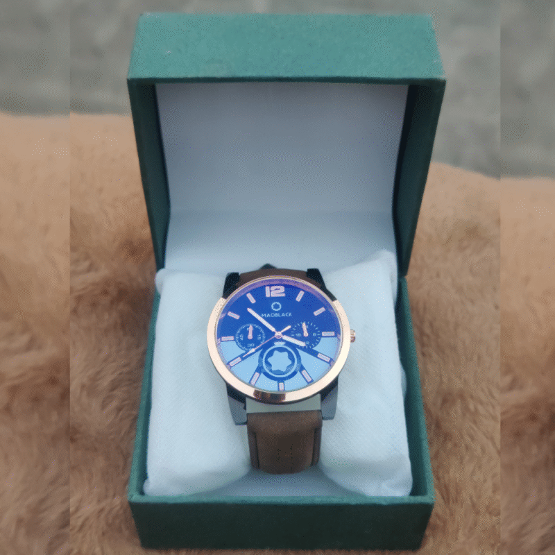 Brown 001 Edition – Classic Leather Strap Watch for Men in Pakistan - Image 2