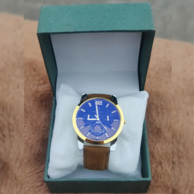 Light Brown 003 Edition – Classic Leather Strap Watch for Men in Pakistan - Image 2