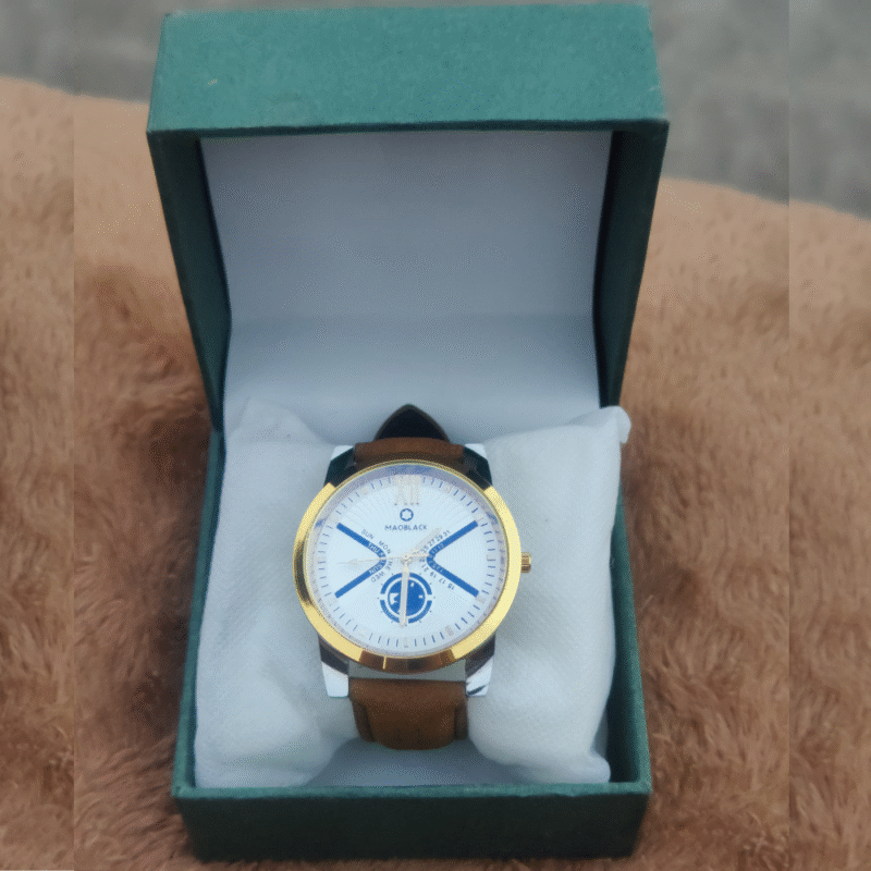 Light Brown 001 Edition – Classic Leather Strap Watch for Men in Pakistan - Image 2
