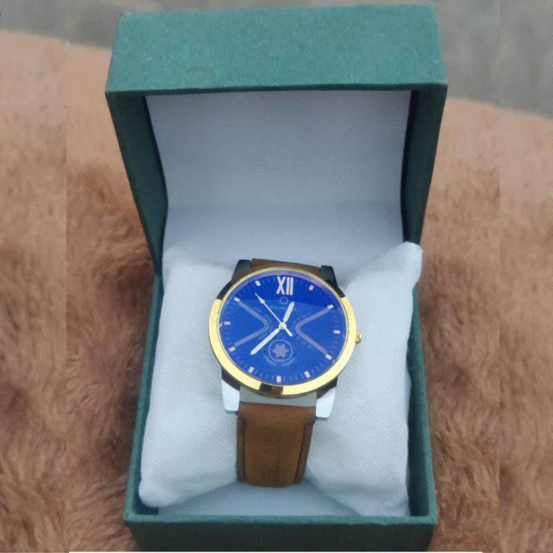 Light Brown 002 Edition – Classic Leather Strap Watch for Men in Pakistan - Image 2