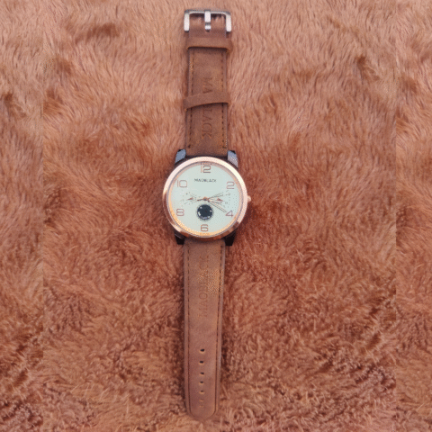 Brown 004 Edition – Classic Leather Strap Watch for Men in Pakistan